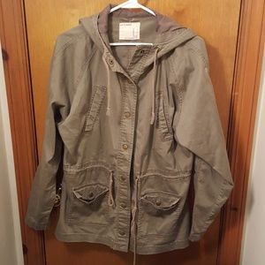 Grey/green utility jacket from forever 21